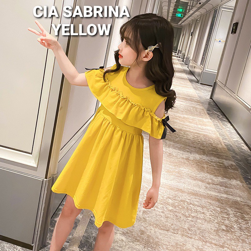 CIA SABRINA DRESS / BAJU DRES ANAK KOREA IMPOR / BAJU DAILY ANAK PEREMPUAN REMAJA TANGGUNG IMPORT