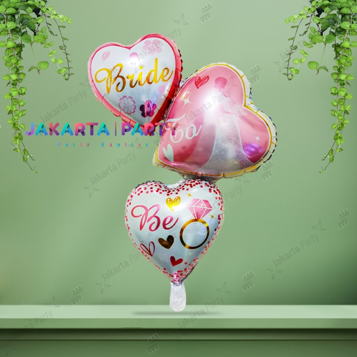 Balon Foil love Susun Bride To Be JUMBO / Balon Foil Bride To Be Susun