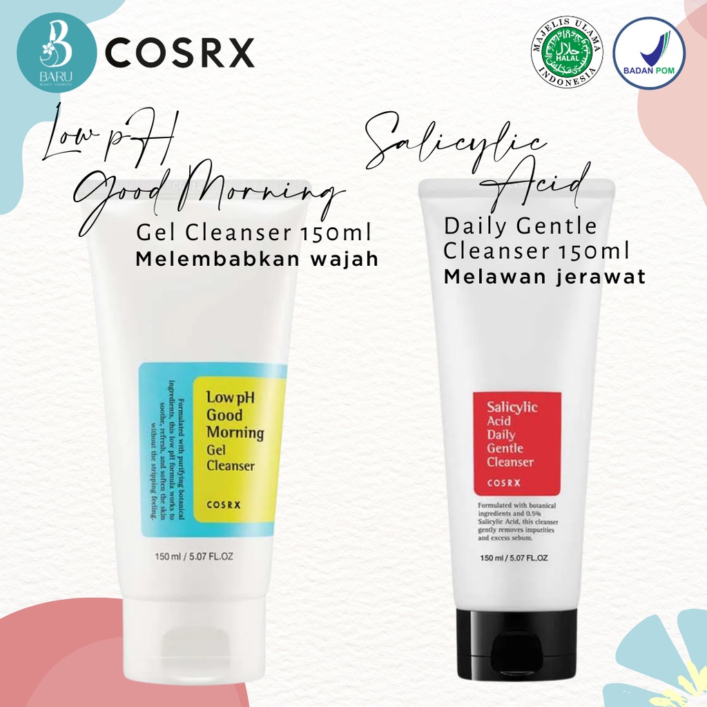 ⛄️BARU⛄️ COSRX Low pH Good Morning Gel Cleanser & Gentle Cleanser By Sociolla | Pembersih Wajah | Fa