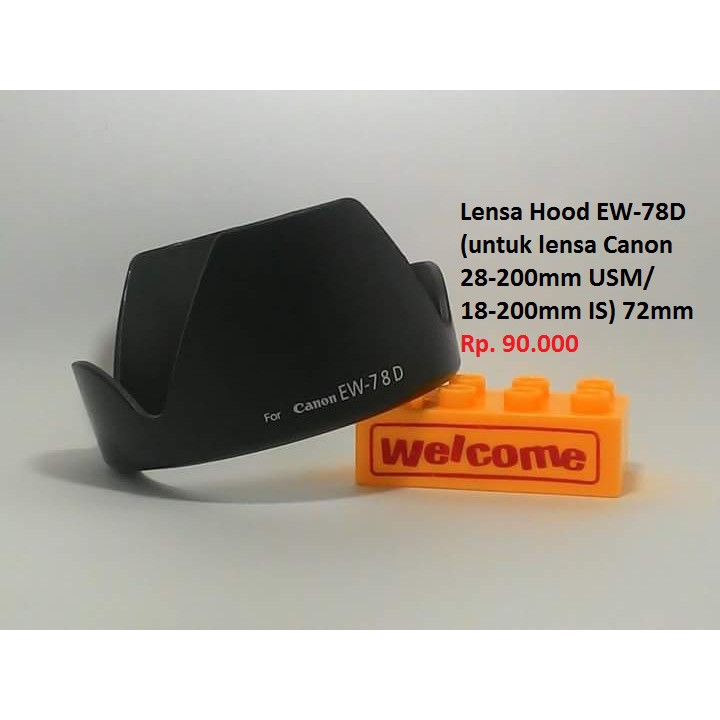 EW 78D LENSHOOD LENS HOOD FLOWER LENSA CANON 28-200 18-200 72MM