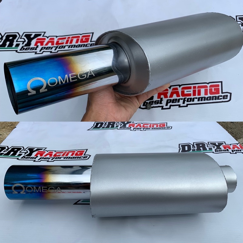 Knalpot Mobil omega Biru silver