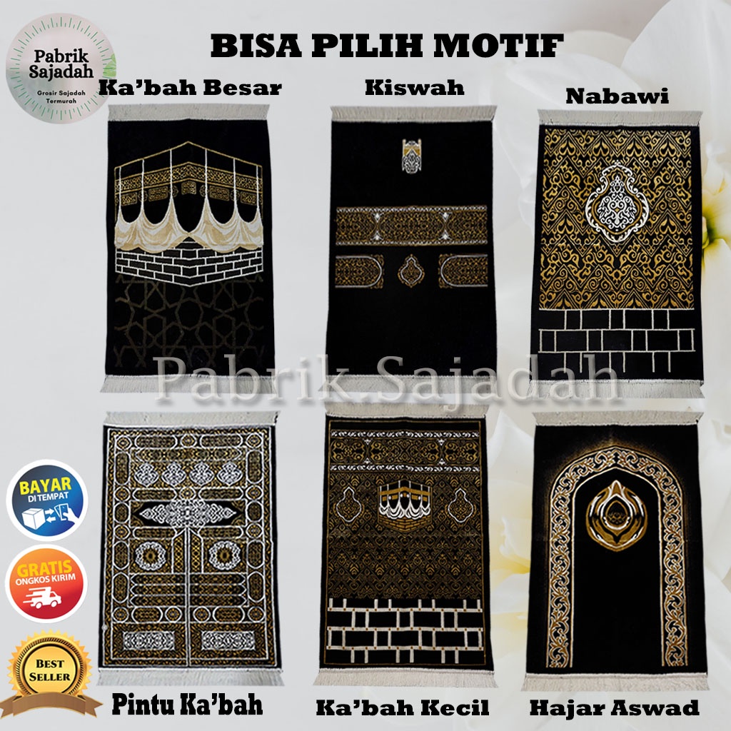 Sajadah Kepala Bisa Pilih Motif  Ukuran 35 X 60 Cm Asli Turki Bahan Bludru Tebal Halus Sejadah Anak 