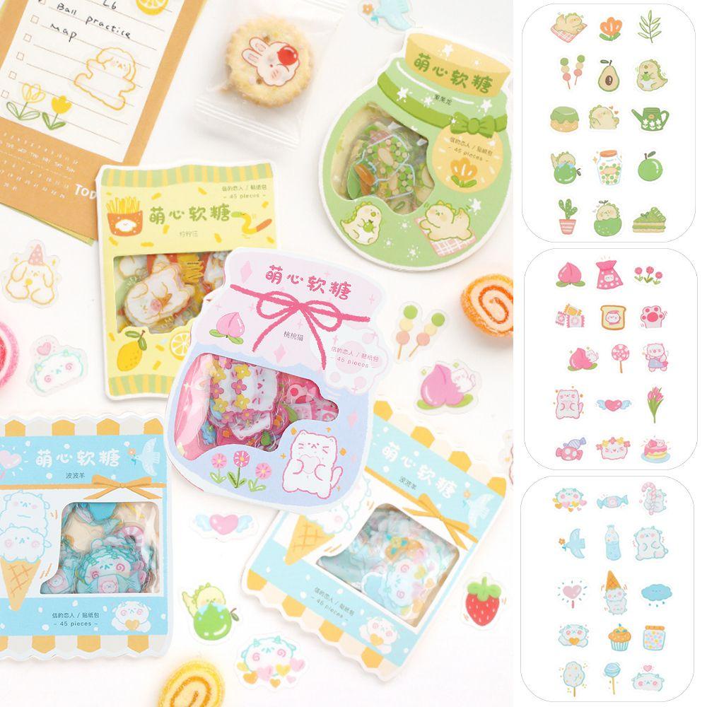 Stiker Hewan Nanas DIY Scrapbooking Label Lucu