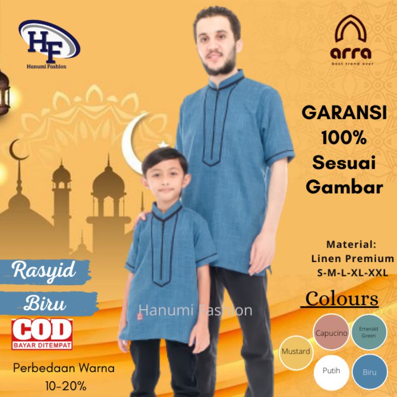Pakaian Baju Gamis Koko Kurta Qurta Pakistan Muslim Anak Laki Laki Cowok 2-12 Tahun Fashion Kokoh Ar