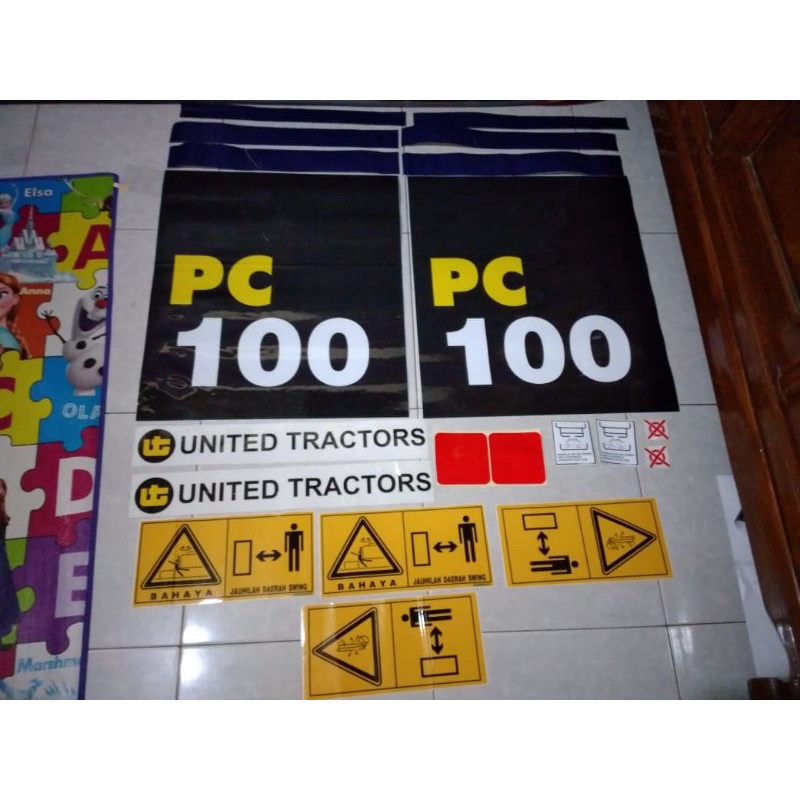 

stiker alat berat pc100 komatsu full set