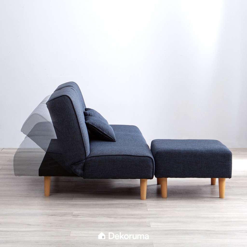 Dekoruma Daito Sofabed L Set dengan Stool (Kursi Tamu Sofa Bed Minimalis Modern)-5