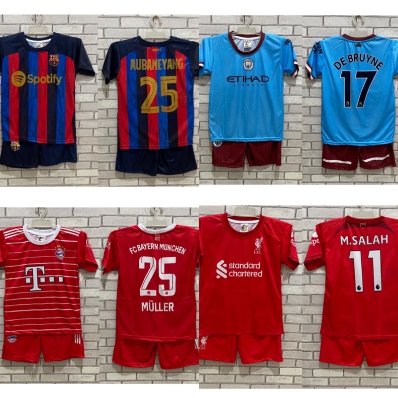 SETELAN BAJU BOLA ANAK PSG MU MADRID MUNCHEN BOLA ANAK JERSEY KIDS KLUB EROPA