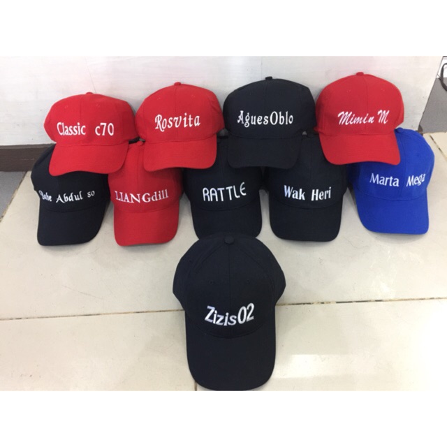 Topi baseball anak custom bordir komputer