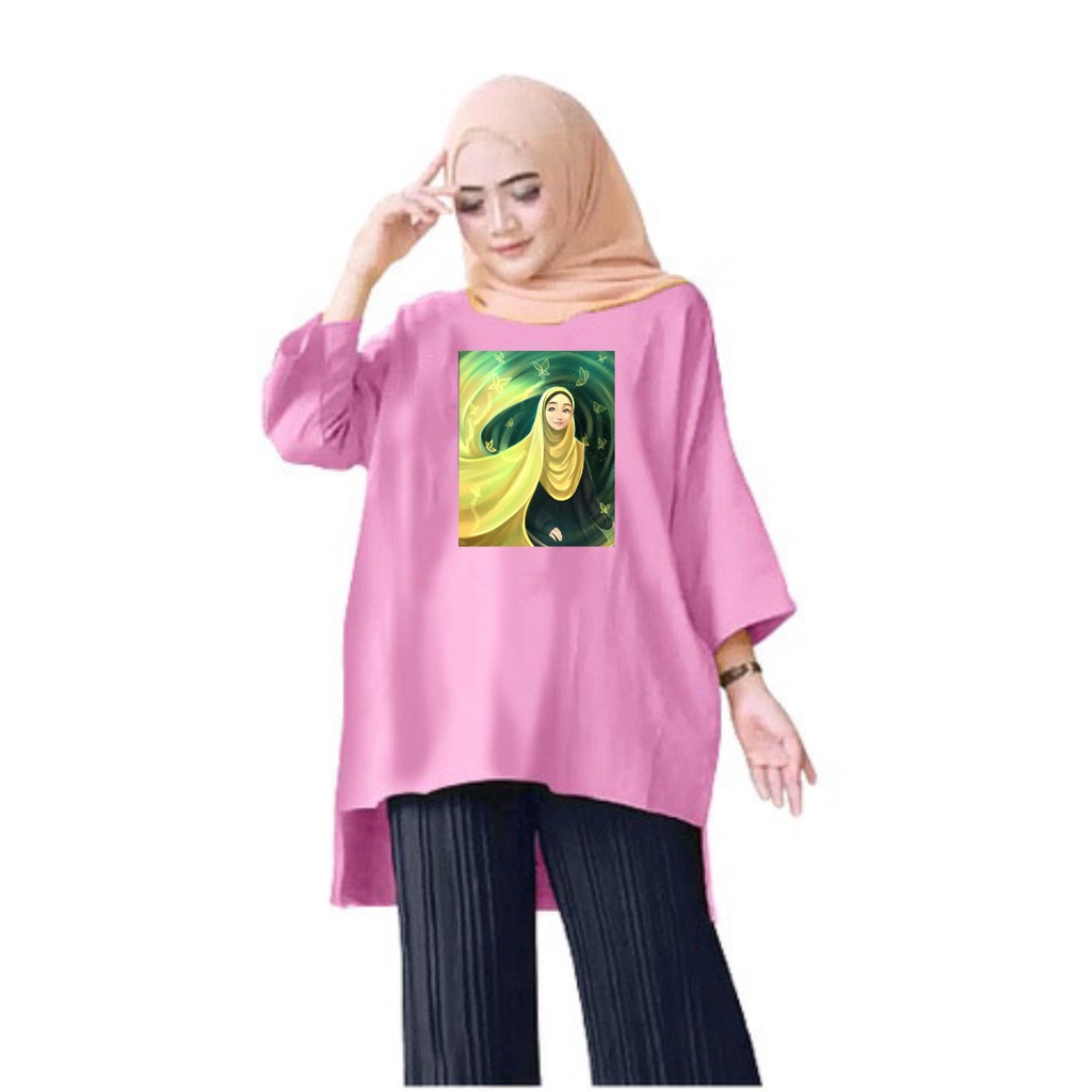 Tunik Jumbo Wanita Hijab 02/ Atasan Wanita XXL