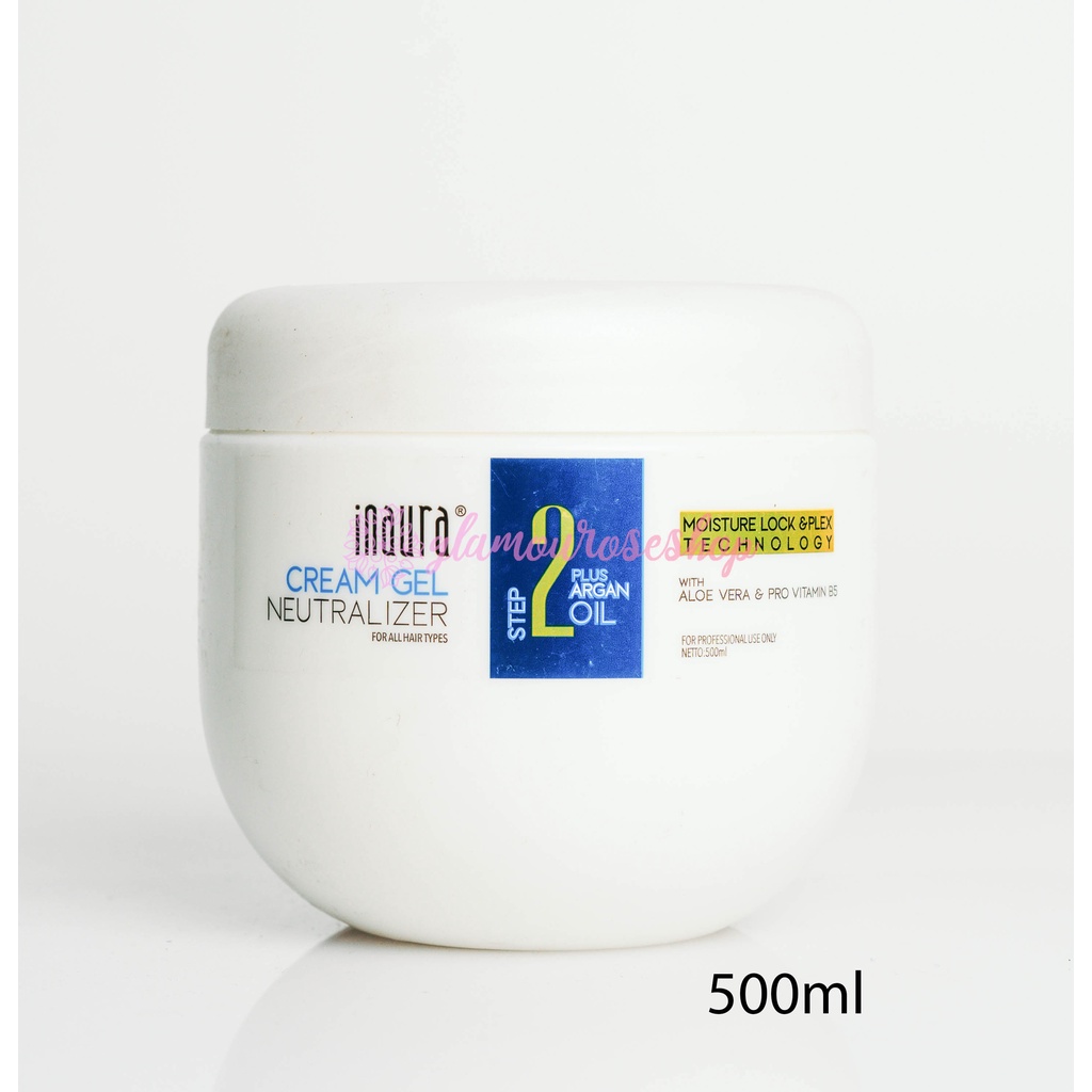 Inaura Paket STEP 1 Smart Straightening 500gr /Cream Gel Neutralizer - Step 2