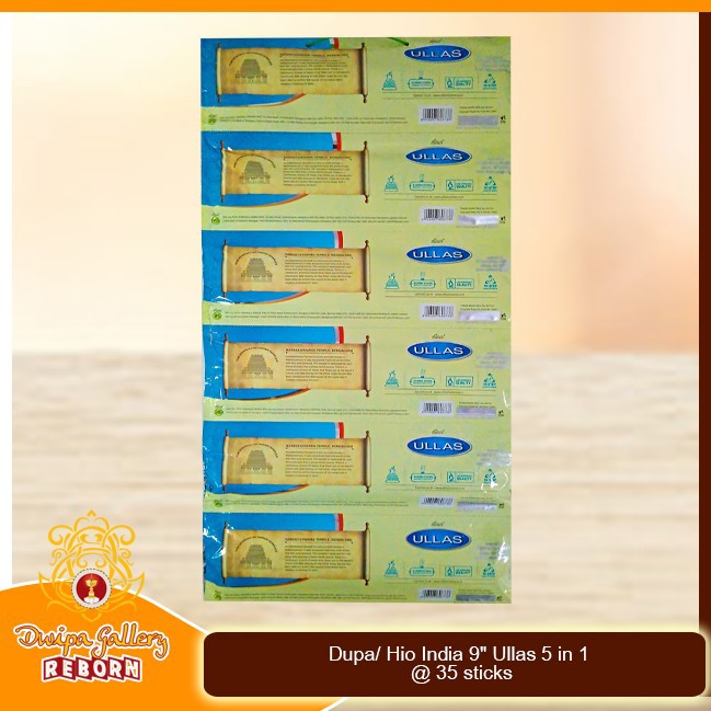 Dupa/ Hio India 9&quot; Ullas 5 In 1 @ 35 sticks (1 Renceng 6pcs)