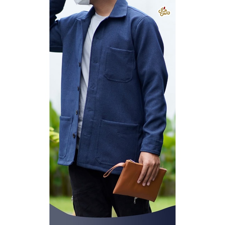 Jaket Pria Outer Cardigan Model Yuji Bahan Wool