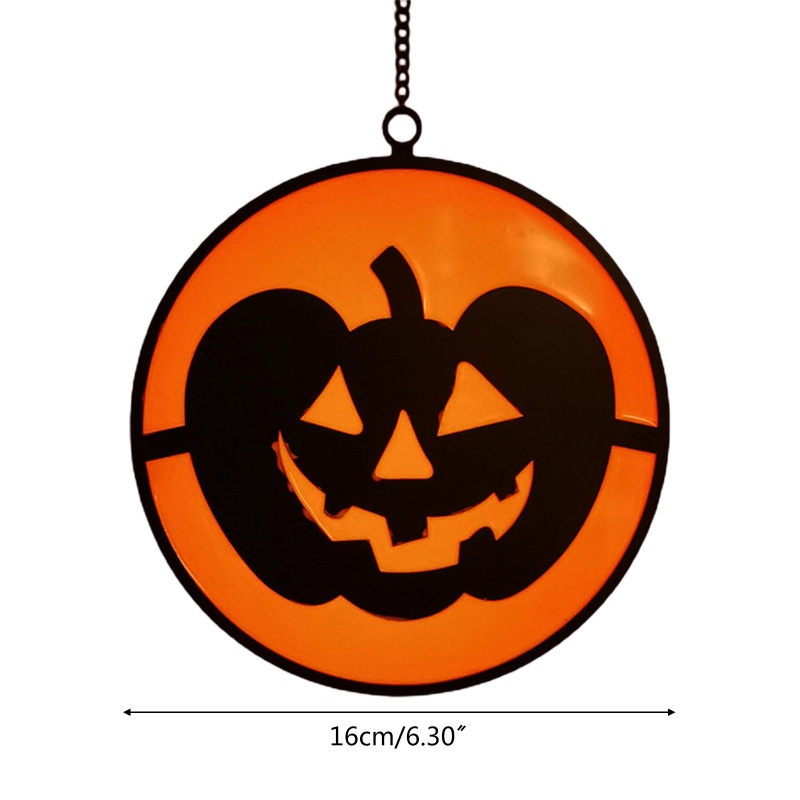 Ornamen Gantung Dinding Bentuk Labu Halloween Glow in the Dark Untuk Dekorasi Rumah