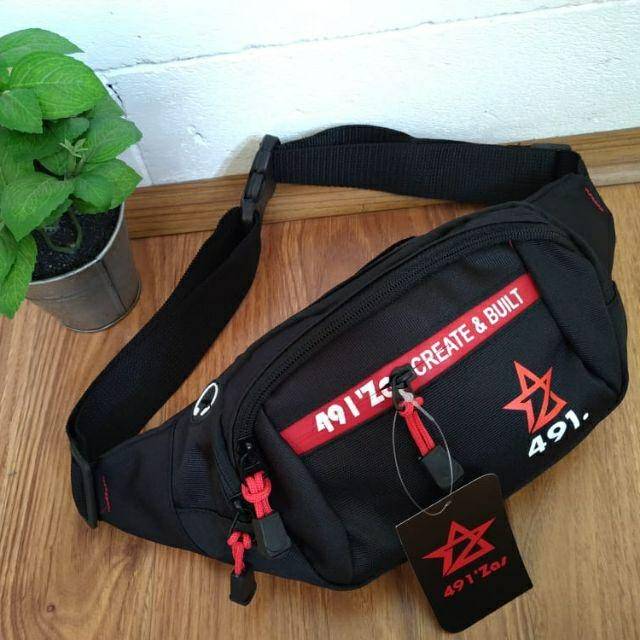 Tas pria selempang Waistbag 491zas/Tas selempang original 491zas