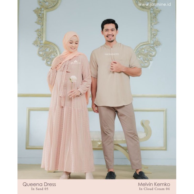 Queena dress By Jasmine Best Seller Dress Lebaran dress Brukat Gamis Kondangan