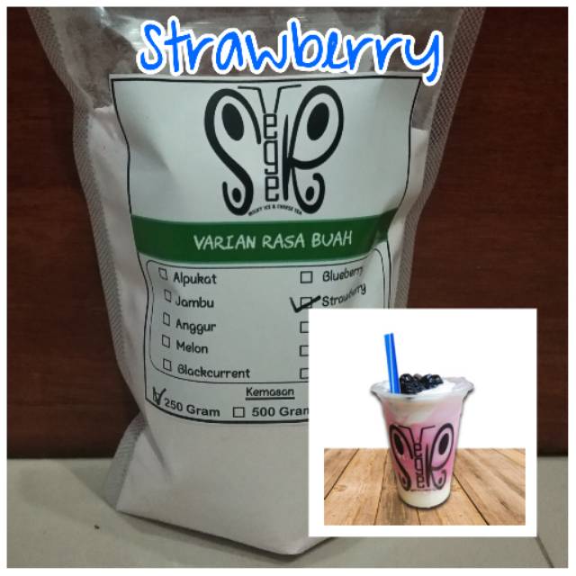 

Bubuk/Powder Minuman Rasa Strawberry (250gr)