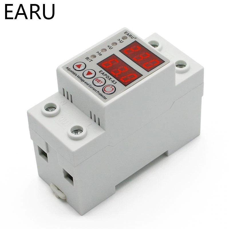 BEVAV MCB Digital Din Rail Over Under Voltage Protection Self-recoverable 220V 40A - 7RHXN0WH