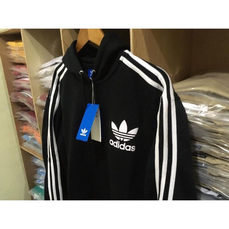 Sweater hoodie Adidas Stripe Black