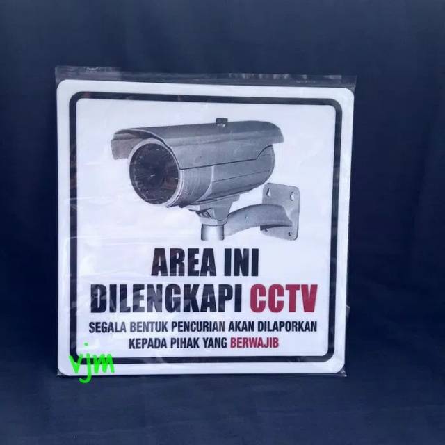 Sign Board Akrilik Area Ini Dilengkapi Cctv Sign Label Acrylic