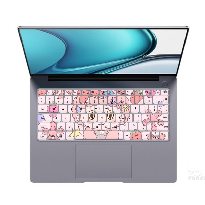 Film Pelindung Debu Keyboard Laptop Motif Kartun Bunga Untuk Huawei MateBook 14s / 13s 2021 HKD-W56 / EMD-W56