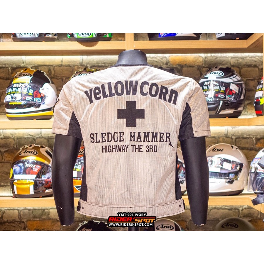 Jaket Yellow Corn YMT-001 Ivory Short Sleeve Jacket Riding Touring Original