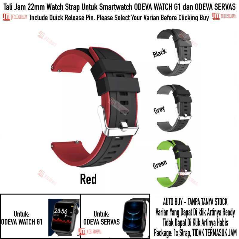 SSR Tali Jam 22mm Watch Strap Odeva Watch G1 / Servas - Rubber Silikon Sporty