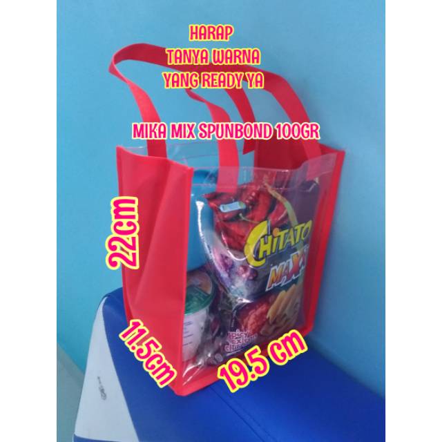 TAS MIKA SPUNBOND, TAS PLASTIK, TRANSPARANT 100GR