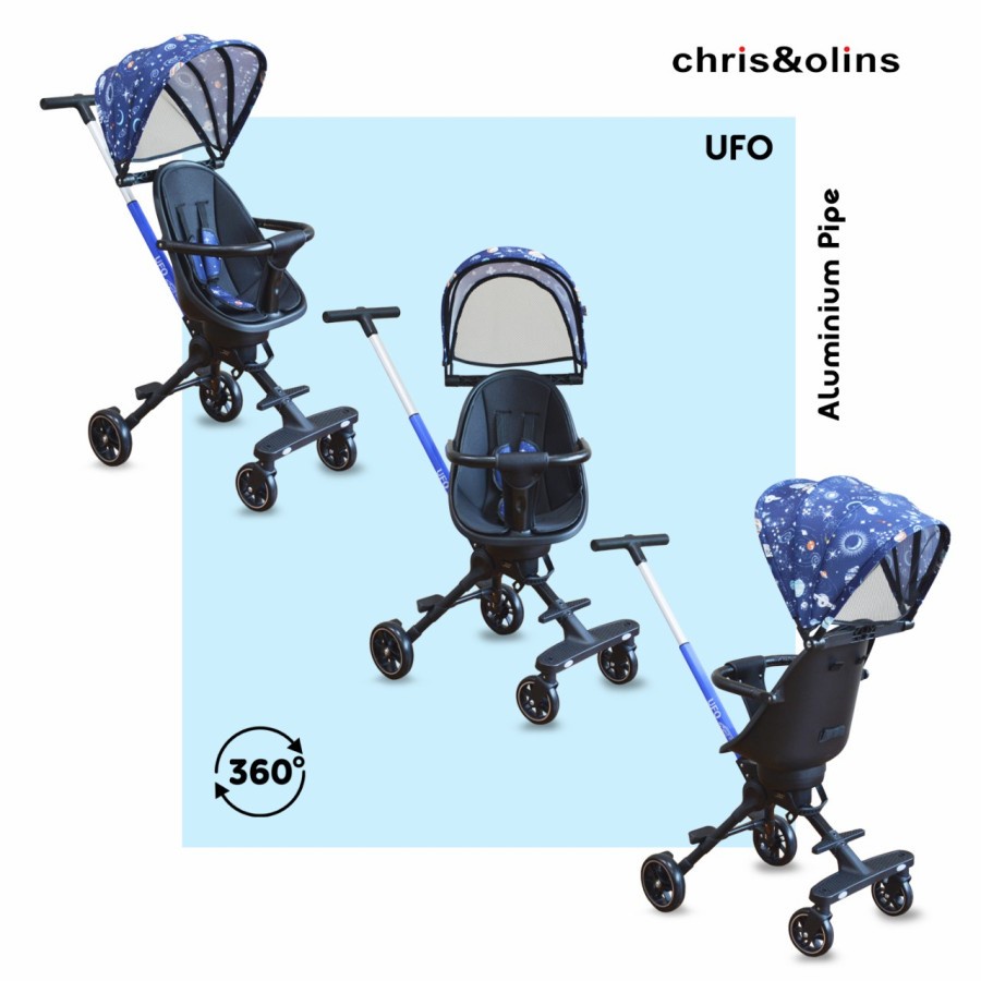 Makassar - Stroller Travelling Micro Trike Chris&amp;Olins 8875 UFO Full Rotate 360 Menyerupai Micro Trike V8