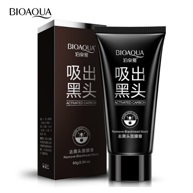 Ori Bioaqua Actived Carbon Remove Blackhead Mask 60g Halal Shopee Indonesia