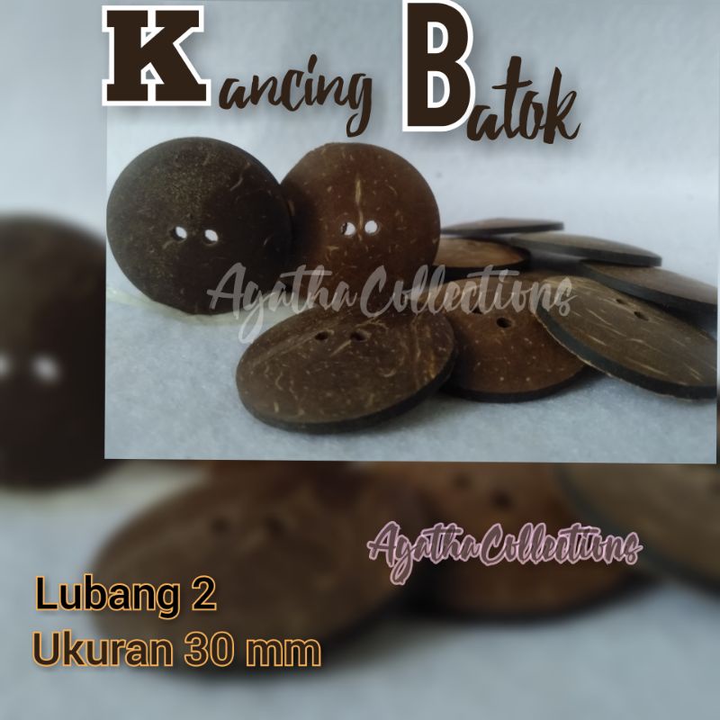 kancing Batok lubang 2 isi 100 biji
