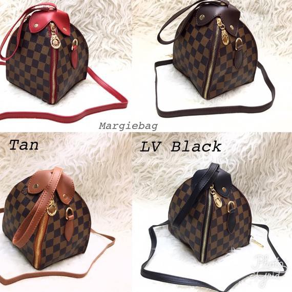 ו TOP SELLER DOMPET LV KETUPAT TRIANGLE KERUCUT HANDBAG WANITA FASHION IMPORT ADA TALI PANJANG belim