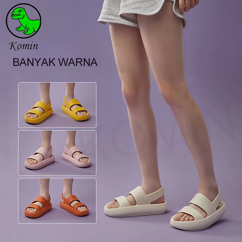 Sandal Karet Wanita Jelly Sendal lalisa Impor EVA Sepatu Sandal Wanita Non-slip Versi Korea Wanita Tumit Licin Sandal lalisa Perempuan