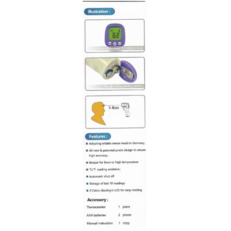 Thermometer Digital Infrared SIMZO HW-302 / Non Contact / Termometer