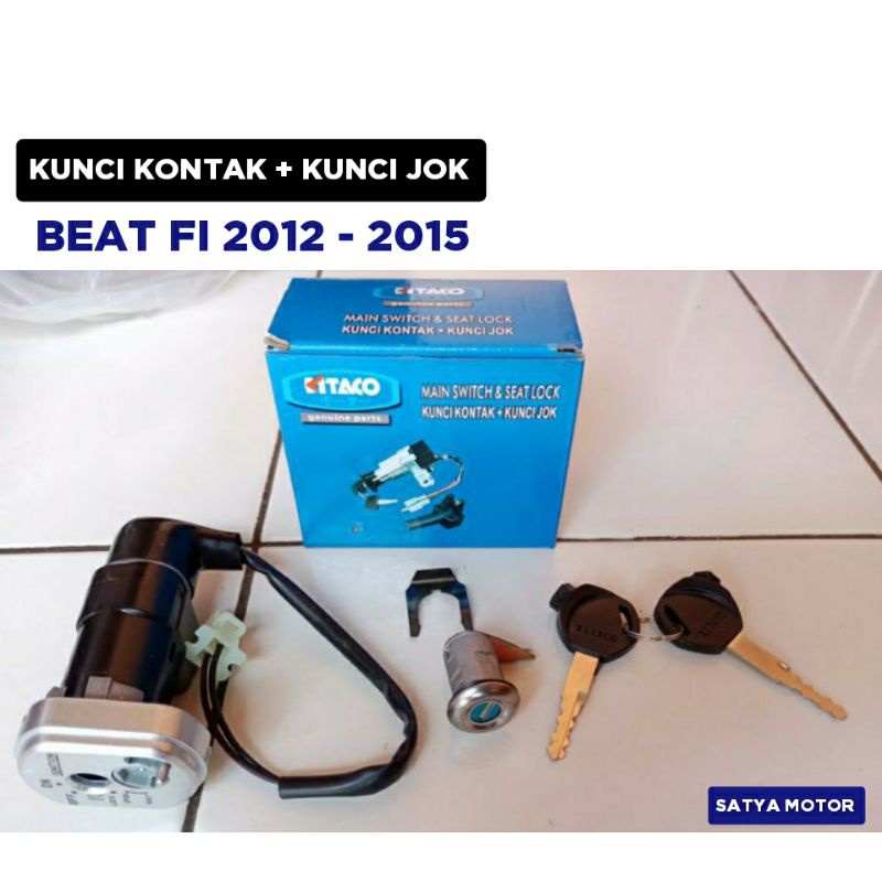 Kunci Kontak + Kunci Jok Beat Fi 2012 2013 2014 2015 / Dudukan Starter Kunci / Kitaco