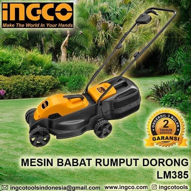 Mesin Potong Rumput Dorong Listrik INGCO 1600W Lawn mower LM385