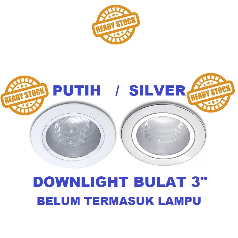 Downlight Bulat Philips 3&quot; Inci Putih / Silver 66662 - Rumah Lampu 3 &quot; Inch - Original SNI