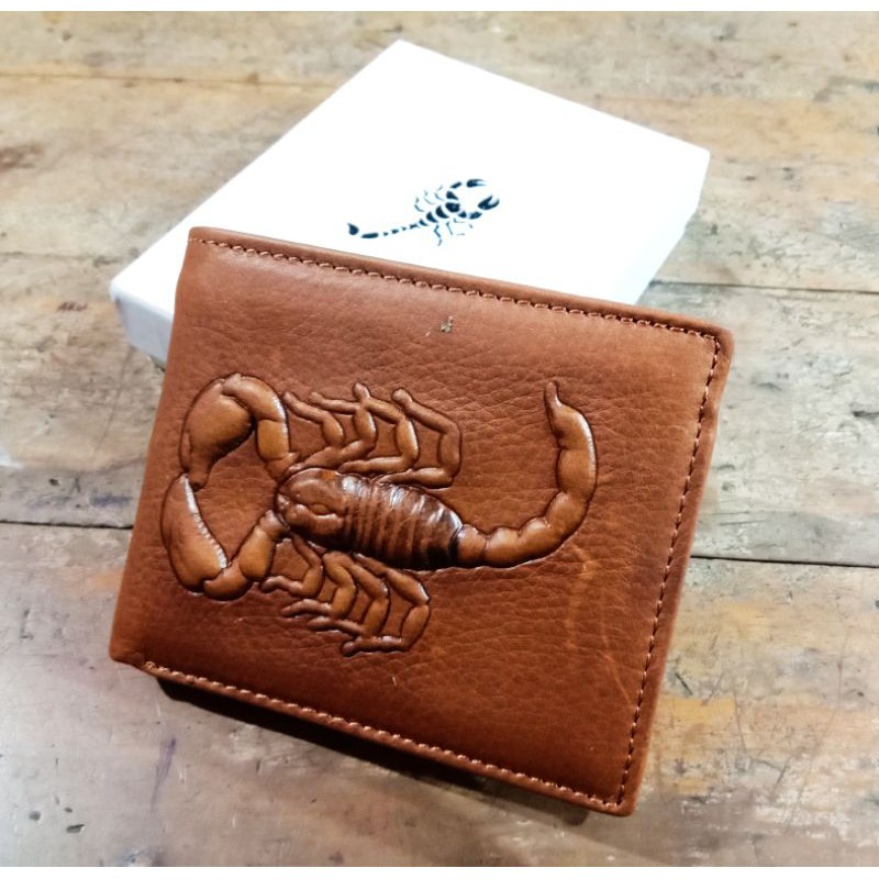 Dompet Pria Kulit Asli Motif 3D Kalajengking 100% Original Dompet Scorpion Kings Kulit Asli