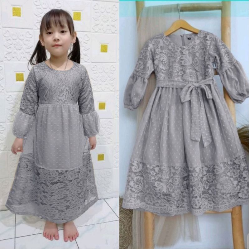 Gamis Anak Belinda / Dress Pesta Anak / Baju Muslim Anak