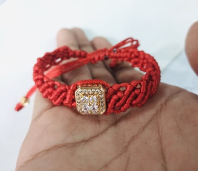 Gelang tangan wanita rajut ukir tali variasi perhiasan lapis emas //gelang permata //gelang serut