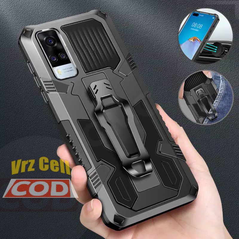 Vivo Y20 i Y20S Y20i Y12S Y12 S / VIVO Y20T Y20sG Y20G (G) Y12A Hard Case Belt Clip Robot Transformer Cover Hybrid Leather Flip Soft Case Standing Armor Hardcase Kick Stand Silikon Fiber Rugged Silicon Softcase magnet Coverhp CaseHp Ring Iring Casing Hp