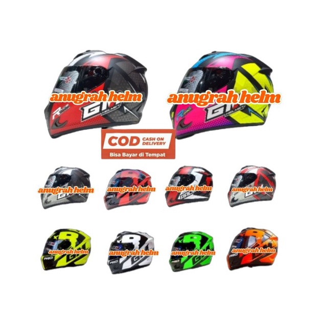 HELM GM RACE PRO HELM FULL FACE SiNGLE VISOR SMOKE