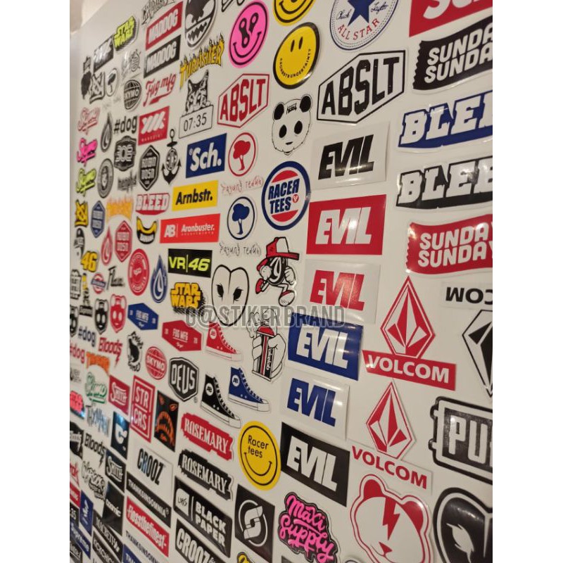 

Paket Stiker 90pcs sticker graftac brand distro kualitas terbaik Random acak