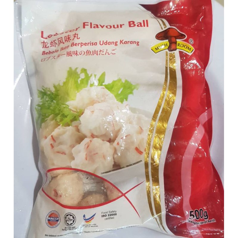 

Mushroom Lobster Flavour ball / bebola ikan berperisa udang karang