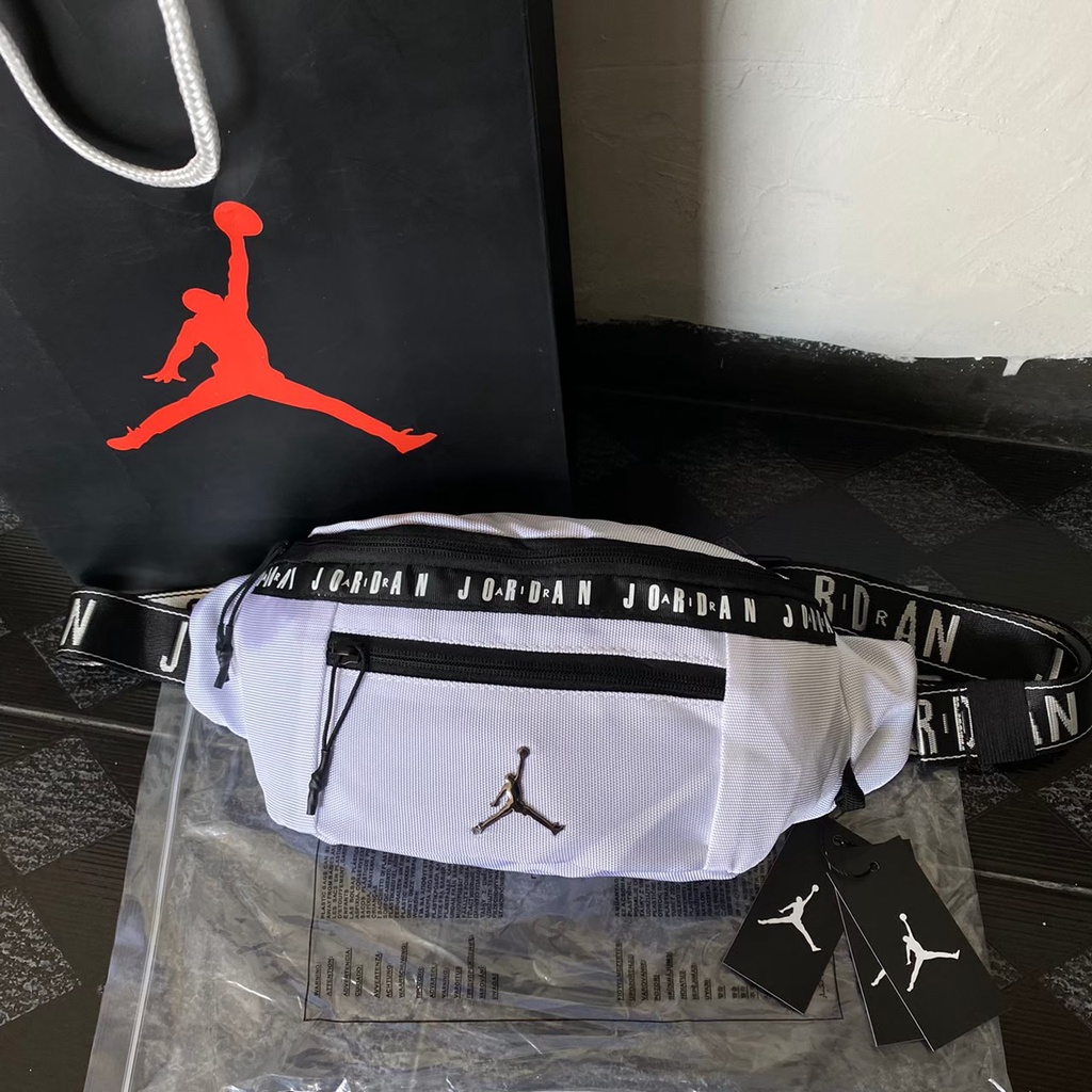 TAS WAISTBAG NIKE AIR JORDAN MINIFONT ORIGINAL WHITE / WAISTBAG NIKE AIR JORDAN MINIFONT ORIGINAL FU