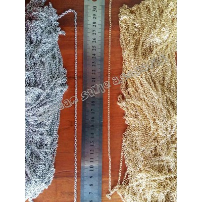 Rantai emas / rantai silver bahan asesoris (Per Meter)