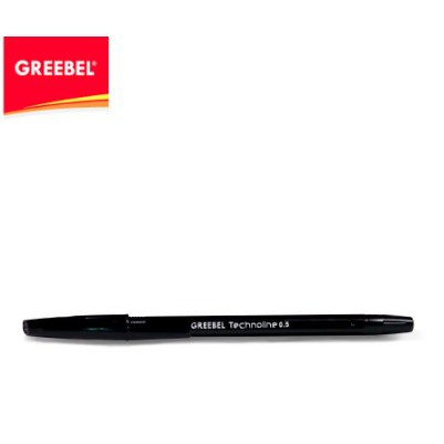 IDOLMART Pulpen greebel / Ballpoint / Balpoint / Bolpen/ Pen Technoline 0.5 BLACK (12+1) Idolmart Surabaya