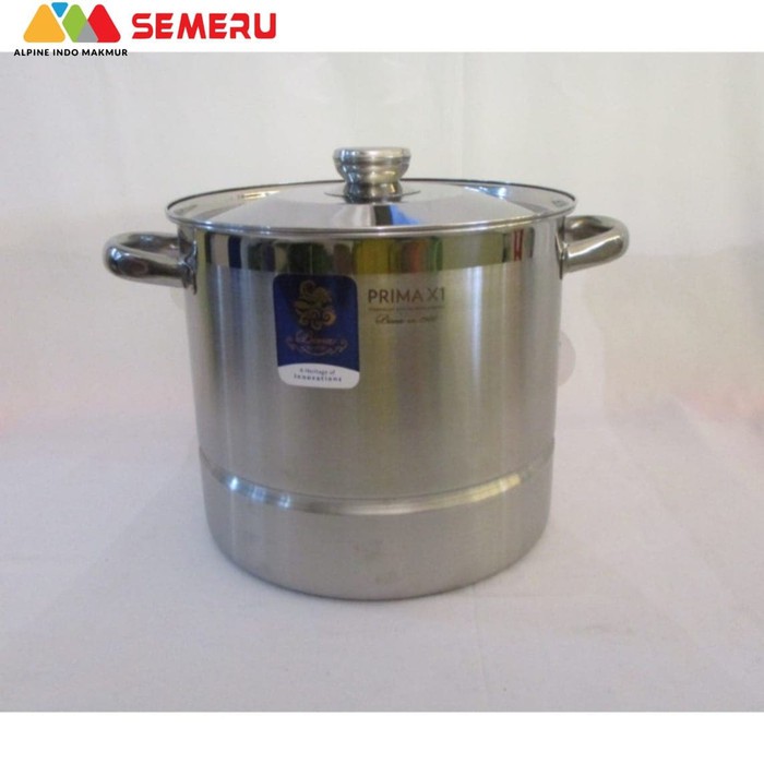 BIMA STOCKPOT STEAMER PRIMA STAINLESS STEEL INOX PREMIUM