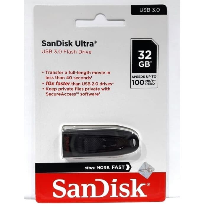 Flashdisk  16 GB | Sandisk Ultra Flashdisk USB CZ48 16GB UP TO 100MB/s - Garansi 5 Tahun