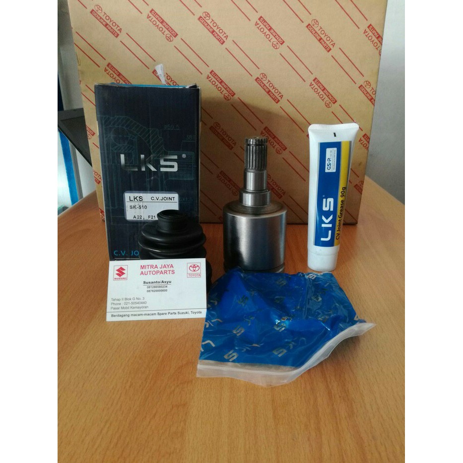 As roda/CV joint bagian dalam kiri Baleno manual 1997-2002