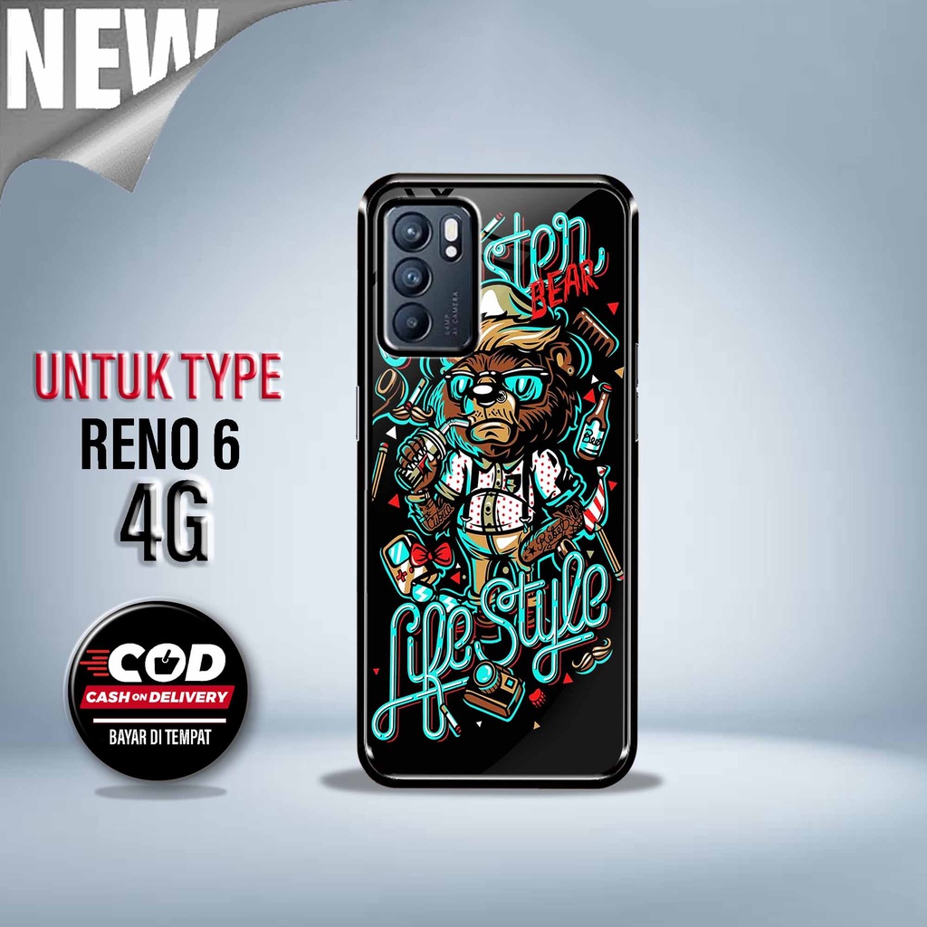 Sukses Case Glossy Oppo Reno 6 4G - Hardcase Terbaru Oppo Reno 6 4G - Case Fashion Oppo Reno 6 4G - 